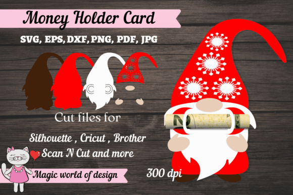 3d Christmas Gnome Money Holder SVG: Graphics and Crafts for Publishers