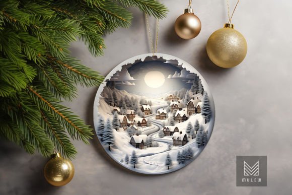 3D Christmas Village Ornament Clipart Review