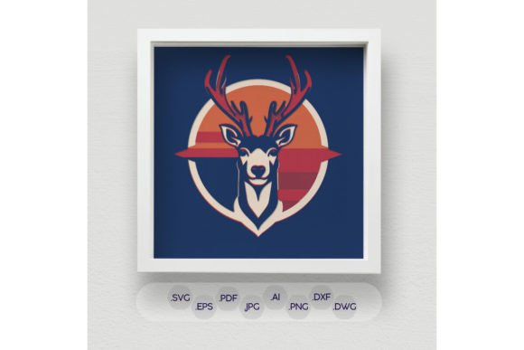 3D Colorful Deer Shadow Box SVG Review