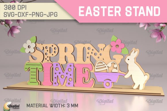 3D Easter Stand Laser Cut. Spring Time