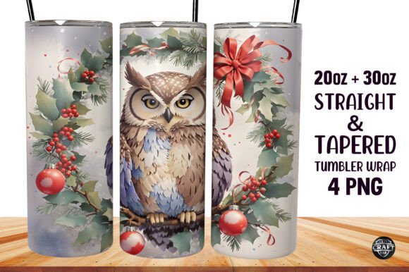 3D Tumbler Wraps Watercolor Owl Graphics Review