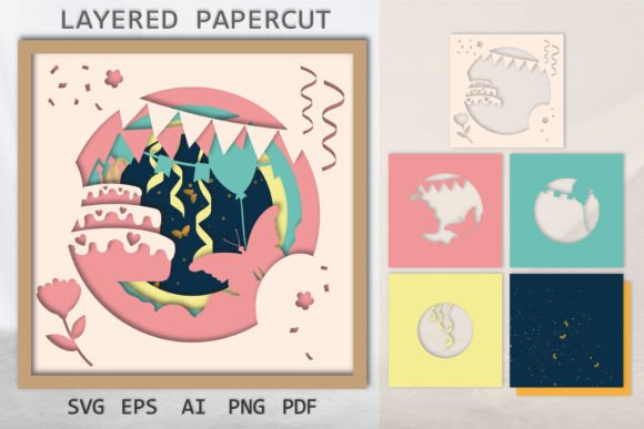 Birthday Layered Card Cricut 3D: A Designer’s Take on 3D SVG and Shadow Boxes