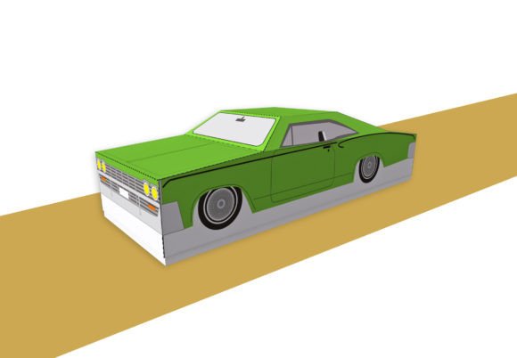 DIY Car Favor Box - 3d Papercraft