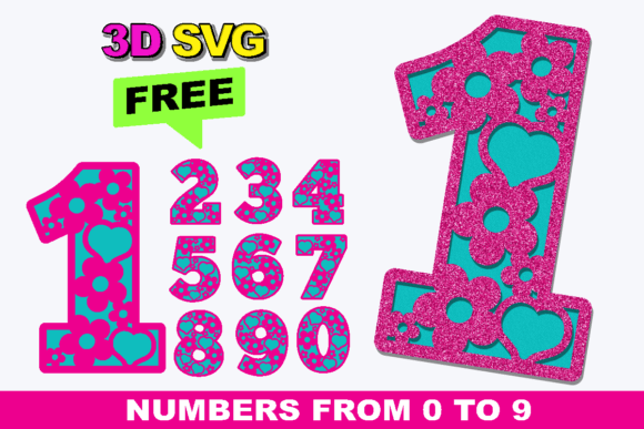 Flowers Numbers 3D SVG FREE: A Designer’s Take on Shapes