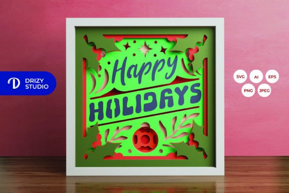 Happy Holidays 3D Shadow Box: A Designer’s Review of This 3D SVG