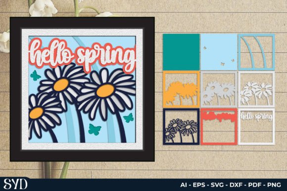 Hello Spring 3D Shadow Box SVG Review