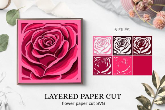 Layered Paper Art Template 3d Layered for Shadow Boxes and 3D SVG
