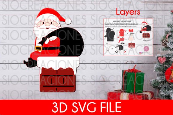 Santa Claus on the Chimney 3D SVG: A Designer’s Review for Christmas Projects