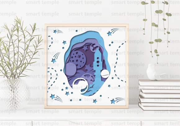 Space Shadow Box Svg, 3D Space Svg