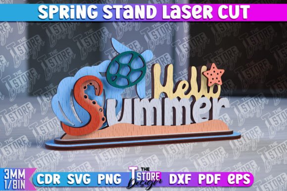 Spring Stand Laser Cut Design 3D Stand for Laser Cutting