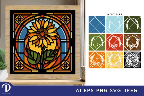 Stained Glass Sunflower 3D Shadow Box Review