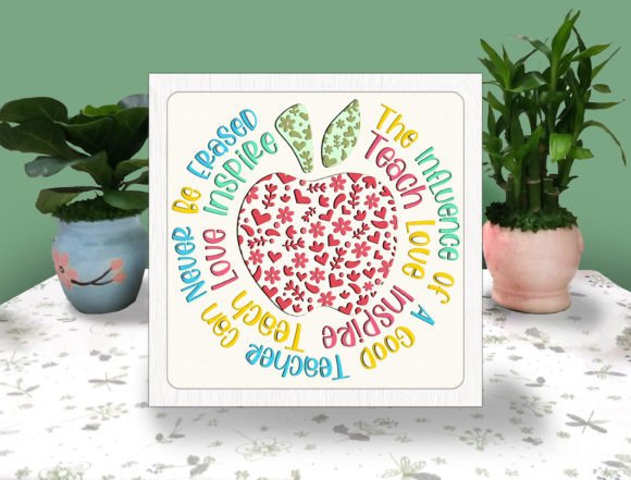 Teacher Inspire 3D Box Paper Svg Review